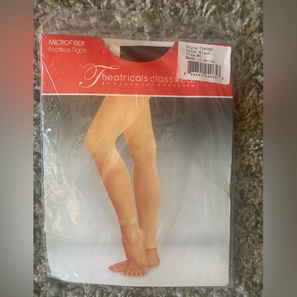 Theatricals classwear black footless tights